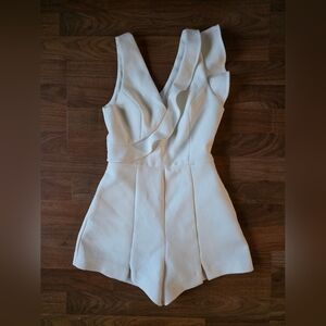 Elegant White Sleeveless Romper